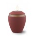 Ceramic Candle Holder Keepsake Urn (Elliptical Design) – MAROON